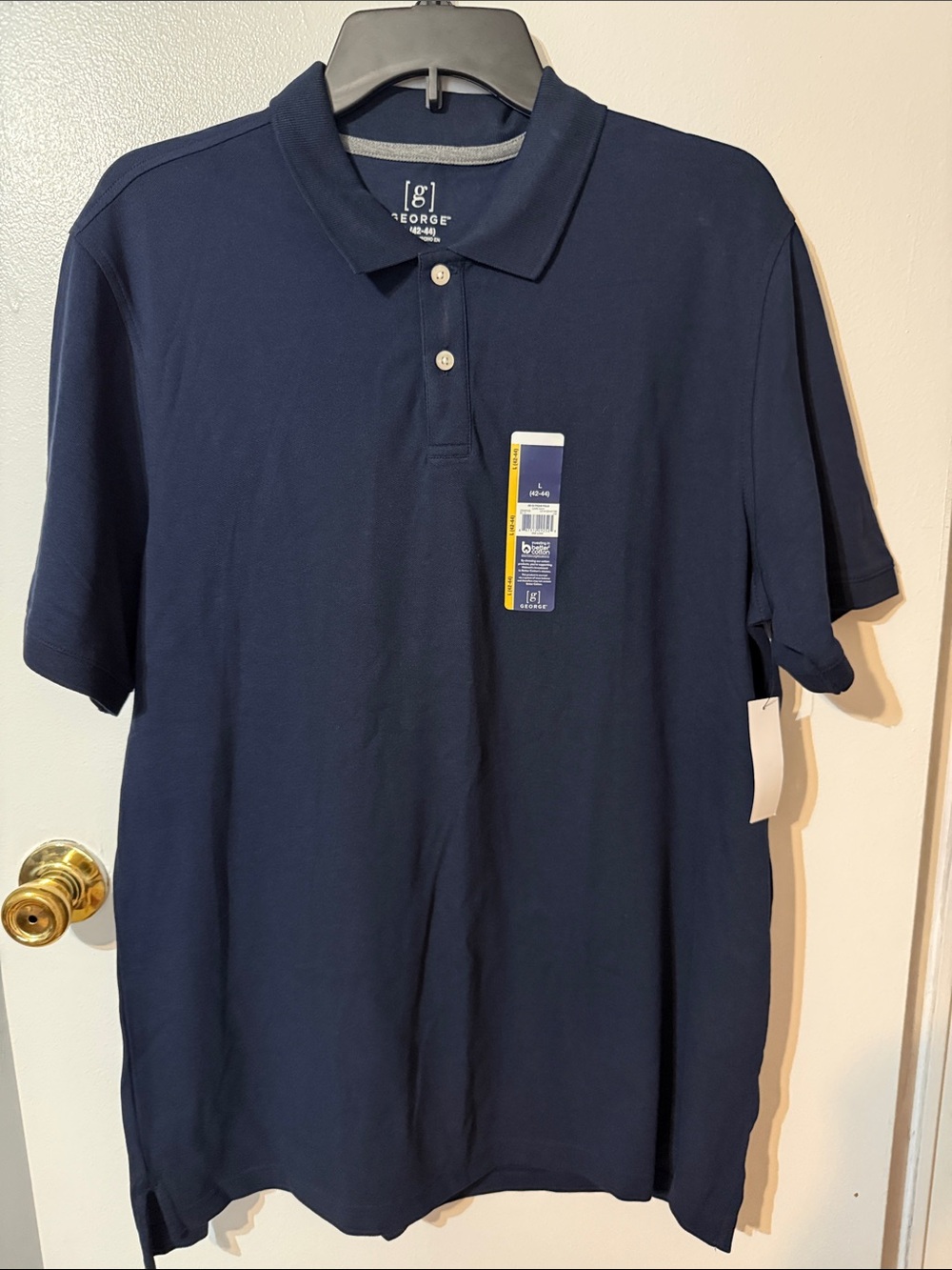 George Men's Navy Short-Sleeve Polo